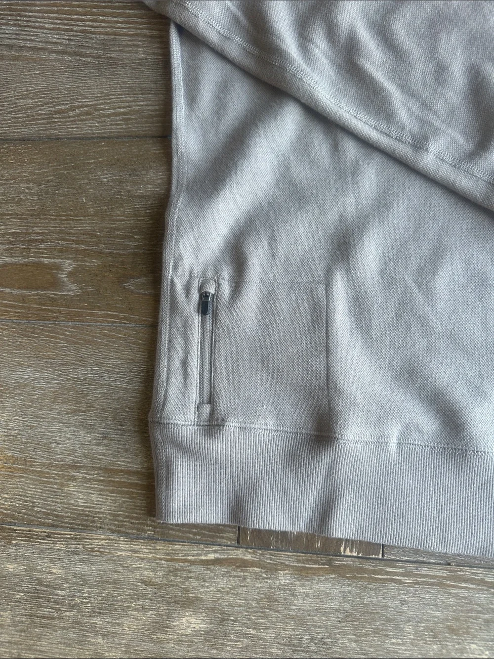 Vuori Men's Crewneck Pocket Sweatshirt in Walnut Heather - Picture 3 of 5